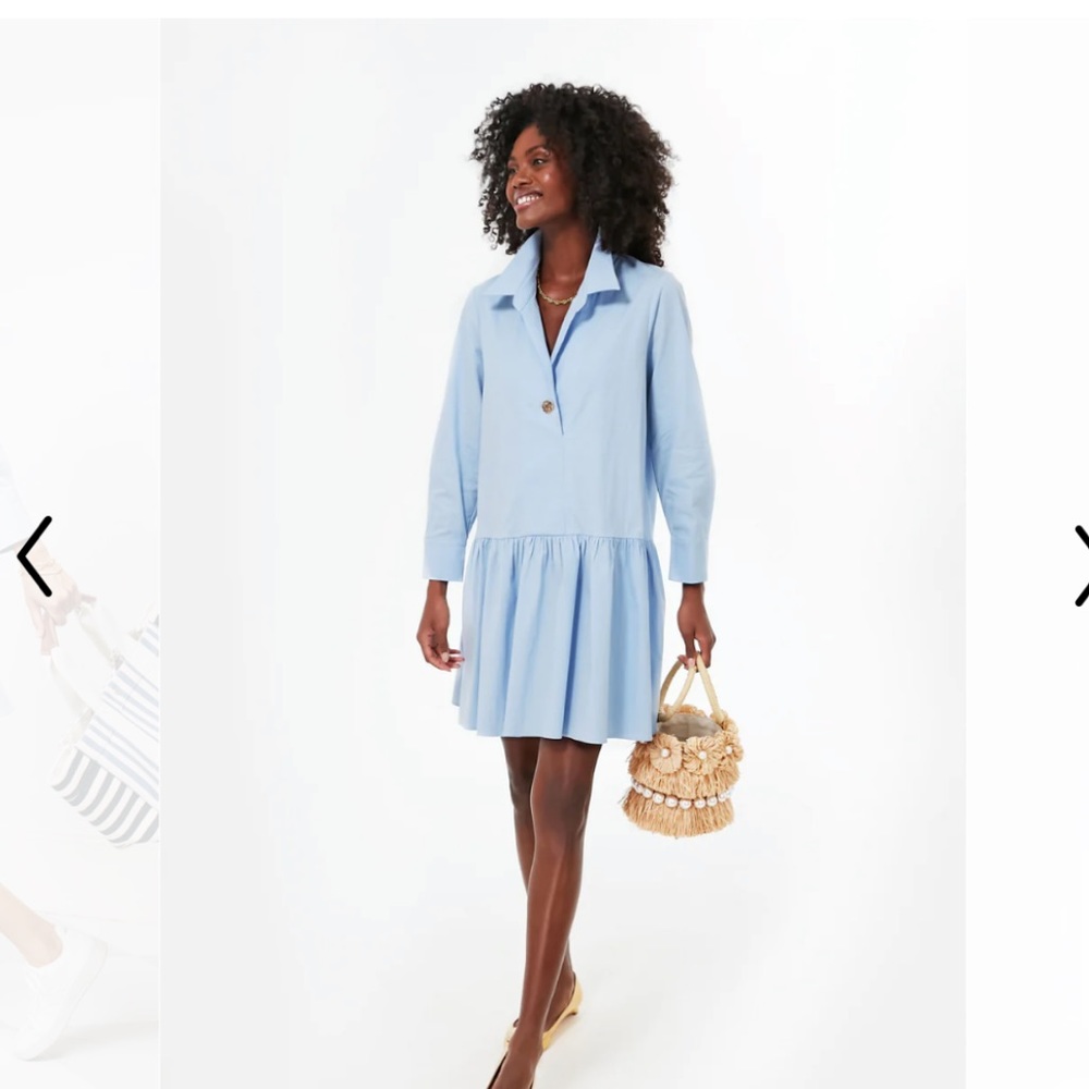Light Blue Cleia Dress by POMANDER PLACE